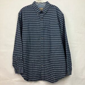 CE Schmit Workwear Men's Size XLT Checkered Plaid Button Down Shirt 100% Cotton